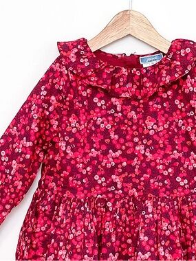 Jacadi x Liberty Red and Pink Floral Dress